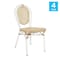 Flash Furniture Cannes Thonet French Bistro Stacking Chair, Natural PE Cane Rattan and White Aluminum Frame, 4PK 4-SDA-AD642110-1-NAT-WH-GG - alternate 6